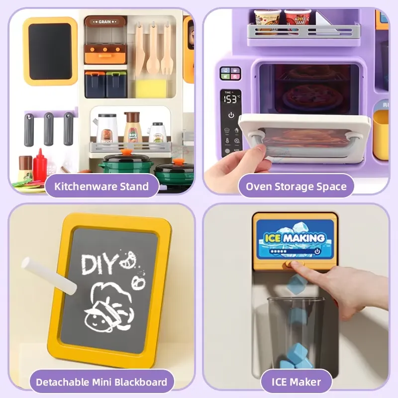 90cm Large Pretend Play Kitche - Baby Food Game 评论和价格