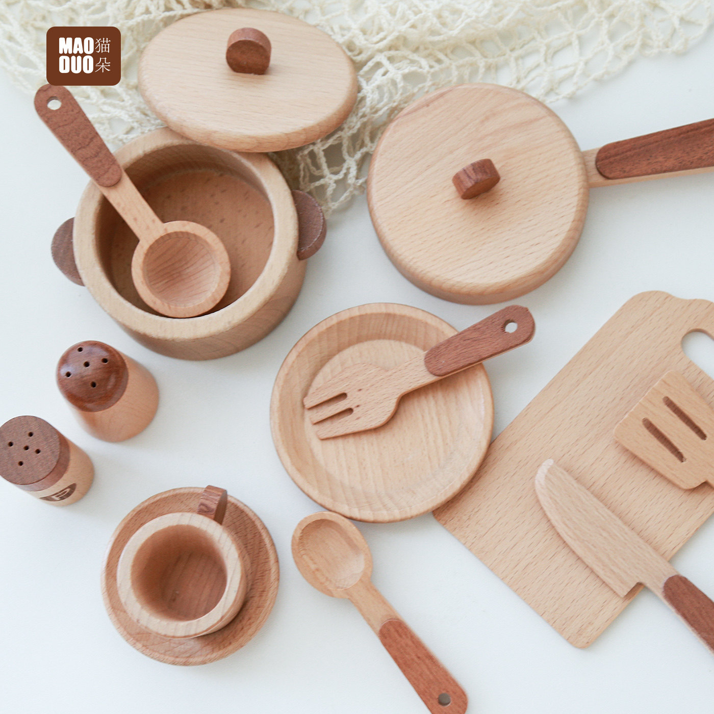 Maoduo Toys Beech Wooden Kids  - Baby Food Game 评论和价格