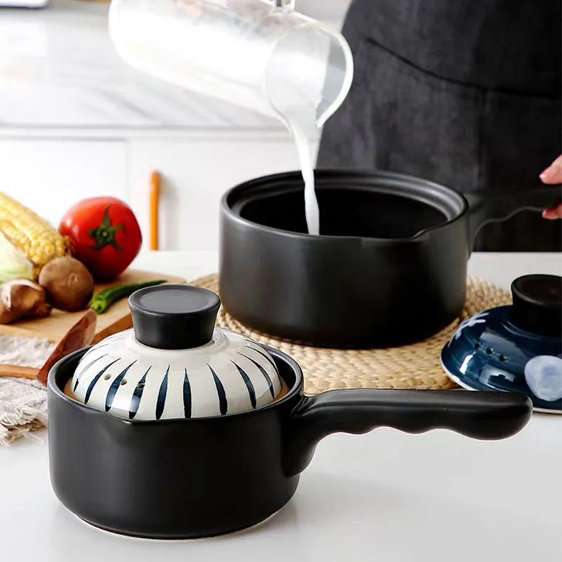 Ceramic Milk Pot Single Handle - Baby Food Instant 评论和价格