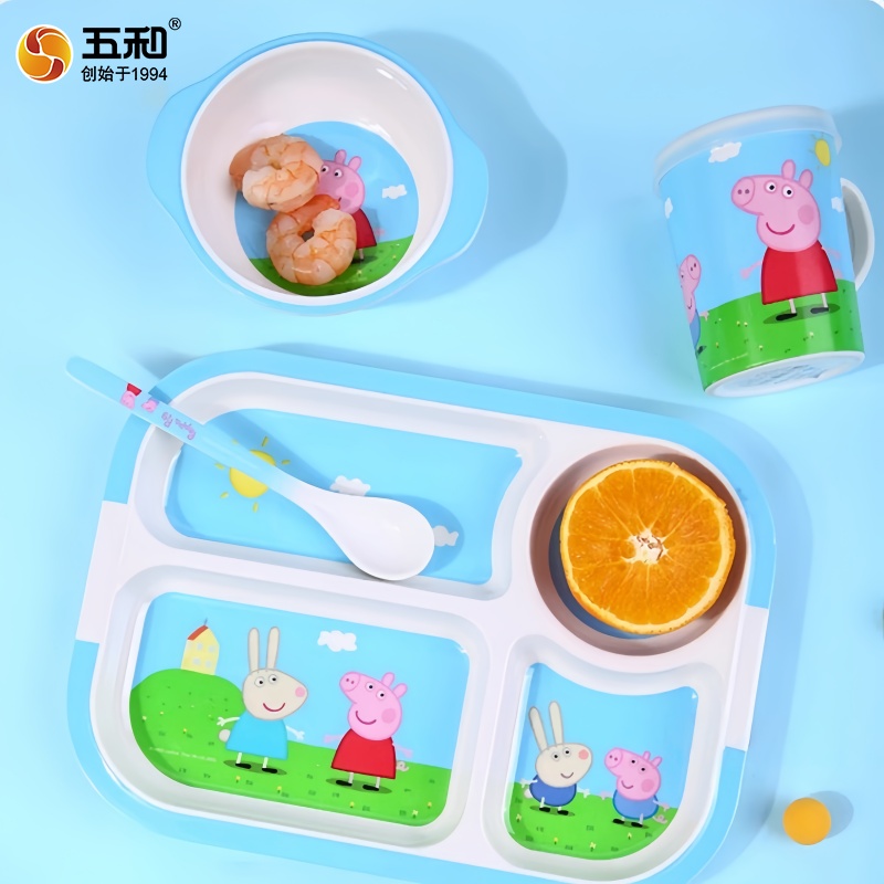 For Peppa Pig Tableware Cartoo - Baby Food Eating 评论和价格